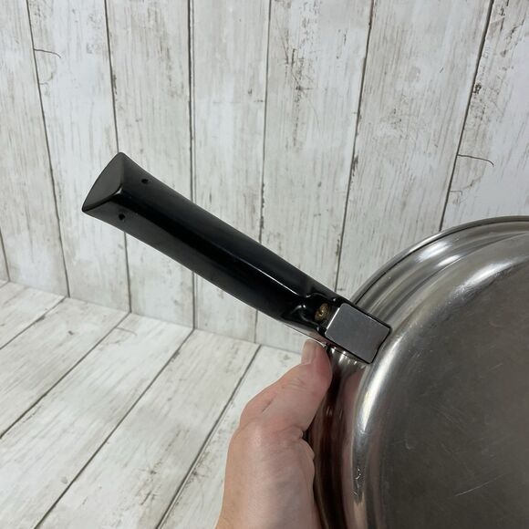 Vintage Duncan Hines 3-Ply 18-8 Stainless Steel 10.5" Skillet Fry Pan w/ Lid - Picture 8 of 12